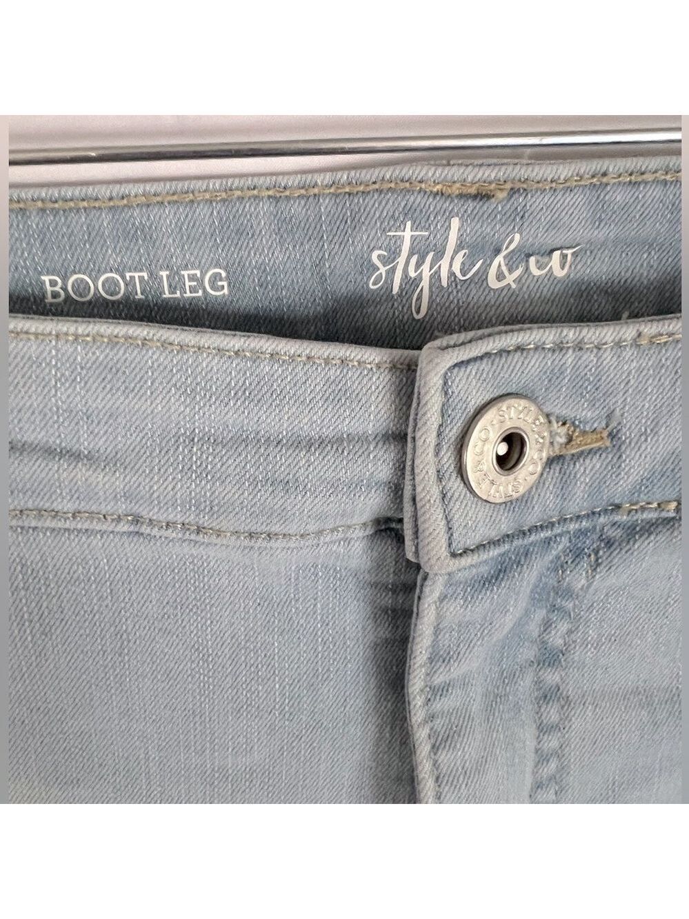 Style & Co. Lt. Blue distressed Boot Cut Jeans, Denim, SZ 22W